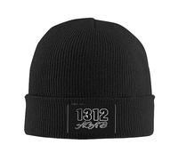 ACAB 1312 Beanie Hats Warm Chunky Cable Knit Hat Slouchy Skull Cap for Women Men Black