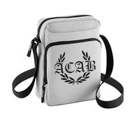 ACAB Laurel Wreath Cross Body Bag, light grey, standard size, shoulder bag