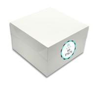 ACACIA 12 Inch Cake Box with Lid - 10 White Cardboard 12x12x6 Boxes for Transporting Cakes - Ideal for Birthdays, Parties, Weddings - Strong Disposable Cake Packaging - 10 Pack