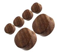 Acacia 6pcs Small round Guitar Tuning Peg Buttons | Coffee Finish, Metal Fitting, Easy Installation, Universal Use, Minimizing Slippage, Improved Tuning Accuracy