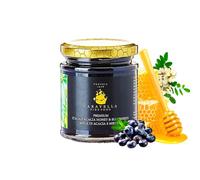 Acacia & Blueberry Fruit Honey 250 gr Caravella Fine Food | Italian Smooth Silky Light-bodied Sweet-Tart Aroma | Fluid Runny Juicy Taste | Ideal for Breakfast Desserts Cheese Pairings Teas & Cocktails