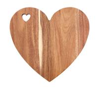 Acacia Heart Chopping and Serving Board with Pink Edge | Socorro