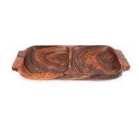 Acacia Two Section Serving Dish with Handles | Kora