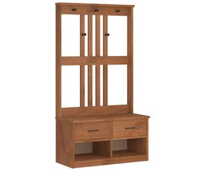 (acacia) vidaXL Hall Tree SANDENS 87x40x159.5cm Solid Wood Pine hallway bench