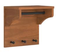 (acacia) vidaXL Wall-mounted Coat Rack SANDNES 43x30x42 cm Solid Wood Pine