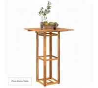 vidaXL Solid Wood Acacia Bistro Table Wooden Garden Outdoor Bar Dinner Table