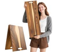 Acacia Wood Boards - Extra Large Charcuterie Board, Oversized 36 x 12 Inch Wood Serving Platter with Handles, Foldable Long Wooden Tray for Parties, Grazing & Appetizers