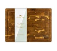 Acacia Wood Chopping Board, Butchers Block L, 38cm W, 26cm D, 4cm by Silk Route