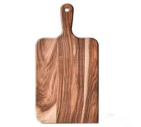 Acacia Wood Chopping Board Designed with Two Functional Sides and Handle for Pizza Fruit and Vegetable Tasks