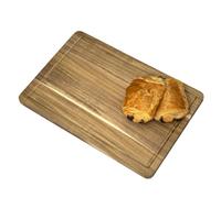 Acacia Wood Chopping Board with Juice Groove 37x25cm Natural Grain Kitchen Food Cutting