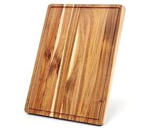 Acacia Wood Cutting Board 24x18 inch, Butcher Block Cutting Board with Handle Juice Groove for Kitchen, Extra Large Charcuterie Boards Chopping Board