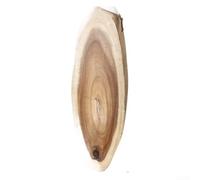 Acacia Wood Cutting Board Irregular Shape Natural Solid Teak Chopping Block Large 53cm Kitchen Use Natural Acacia Serving Board Unique Edge Design Large Wooden Cutting Board 53x20cm Heavy Duty(L)