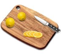 Acacia Wood Cutting Board With Hanging Hole,Medium（11" X 14.4" X 0.7"）Wooden Cutting Board.Rectangular Charcuterie Board-Cheese Cutting Board-Serving Board.Bpa Free For Vegetables,Fruit,Bread,Meat
