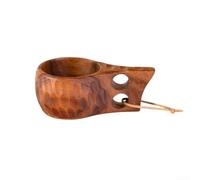 Acacia Wood Drinking Mug for Hot and Cold Beverages - Wooden Cup for Kitchen Table Desk and Outdoor Setup (G)