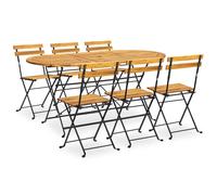 Acacia Wood Folding Outdoor Dining Set 5/7/9 Piece 120/160cm Table vidaXL