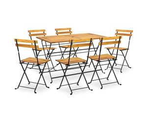 Acacia Wood Folding Outdoor Dining Set 5/7/9 Piece 120/160cm Table vidaXL
