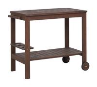 Acacia Wood Garden Drinks Trolley Dark SASSARI