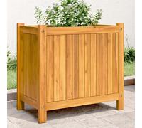 Acacia Wood Garden Planter with Liner Raised Outdoor Flower Vegetable Bed