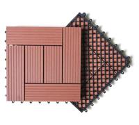 Acacia Wood Interlocking Deck Tiles for Patio Balcony,H,11pcs | Interlocking acacia deck tiles in 1, 11, or 22-piece sets for patios, balconies, backyards, and indoor spaces.
