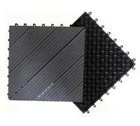 Acacia Wood Interlocking Deck Tiles for Patio Balcony,J,11pcs | Interlocking acacia deck tiles in 1, 11, or 22-piece sets for patios, balconies, backyards, and indoor spaces.