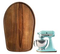 Acacia Wood Mixer Slider Mat for Kitchen Aid 4.5-5 Qt Tilt-Head Stand Mixer Kitchen Appliance Slider Tray Countertop Storage Attachments