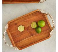 Acacia Wood Oval Serving Tray | Vine