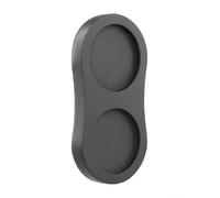 Acacia Wood Pepper Grinder Base Kitchen Counter Organizer Dual Compartment Tray Supports Manual Grinding Devices Smooth Finish Black or Wood or Retro Color 15x7.8x1.5cm(8 type black base)