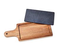 Acacia Wood Serving Board 31.5 x 12.5cm - Serving Platter, Food Board, Burger Board, Slate Board