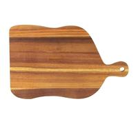 Acacia Wood Serving Platter with Handle - Wooden Chopping Board & Serving Tray - Rustic Kitchen Board for Cheese, Bread, Pizza & Charcuterie - Durable Food Serving Paddle Board