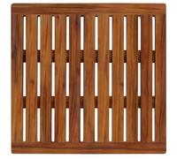 Acacia Wood Shower Mat 21x21 Inches by Demigo, Luxury Bath Mat Non Slip for Bathroom Bathtub Shower Spa Garden Home, Wooden Floor Mat Square Large for Outdoor and Indoor