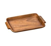 Acacia Wood Socorro Serving Tray with Handles
