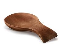 Acacia Wood Spoon Rest for Stove Top Bamboo Holder for Spatula Wood Rest for Kitchen, Counter Spoon Holder for Countertop, Tong, Modern and Rustic for Farmhouse as a Dining Table Decor(Brown)