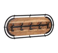 (acacia wood) vidaXL Wall-mounted Coat Rack with 5 Hooks Wall Coat Hook Hat Wall Hanger