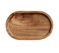 Acacia Wooden Oval Tea Tray Snack Fruit Dry Fruit Serving Plate Food Storage Dish Platter Small Serving Plates