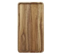 Acacia Wooden Serving Tray - Wooden Charcuterie Board - Rectangle Wood Platter for Serving Food, Fruit & Cheese Board 35cmx18cm Wood Dessert Trays (1)