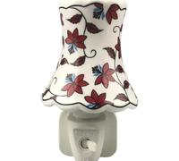 AcaciaHome Durable and Clasic LED Night Light - Colorful Floral Ceramic Decorative Light | Ideal for Bedrooms, Hallways, Bathrooms Nighttime Lighting Solution - Perfect Home Decor (Floral Plug)