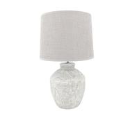 AcaciaHome Elegant Ceramic Table Lamp with Fabric Drum Shade - Decorative Bedside or Nightstand Light, Warm Soft Ambient Glow, E27 Bulb Compatible Lamp for Bedroom, Office & Desk (51cm Cream Lamp)