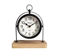 AcaciaHome Elegant Silent Sweep Mantel Clock - Quiet Tabletop Timepiece with Modern Functionality, Timeless Classic Design for Living Room, Office & Bedroom for Peaceful Spaces (22CM Black Clock)