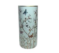 AcaciaHome Modern & Classic Ceramic 18” Tall Floral Design Umbrella Stand - Multi-Functional Holder or Decorative Vase with Durable Glazed Finish for Home, Office (Butterfly with Floral Design)