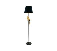 AcaciaHome Modern Parrot Bird Floor Lamp - Elegant 164cm Resin Base with Black Drum Shade, Stylish Decorative Lighting, Creates Cozy Ambient Glow for Bedroom, Hallway, Living Room, or Dining Room