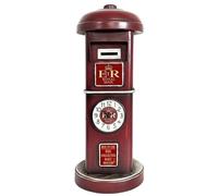 AcaciaHome Stylish Red London Postbox Mantel Clock - Silent Sweep Tabletop Timepiece with Classic UK Postbox Design, Easy-to-Read Dial, Perfect Decorative Accent for Home, Office, or Bedroom