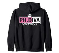 Academic Accomplishment | PhD Graduate | Ph.Diva And Proud Zip Hoodie