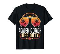 Academic Coach Off Duty Summer Sunglasses Retro Vacation T-Shirt