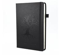 Academic Diary 2025-2026 A5 Day Per Page, 12 Months Diary 2025-2026 From Jul 2025 to Jun 2026, Tree of Life Design,Productivity A5 Daily Planner with Monthly Tabs Pen Loop and Inner Pocket (Black)