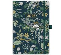 Academic Diary 2025-2026 - A5 Diary 2025-2026 Week to View, August 2025 - July 2026, 12 Months Diary with Elegant Hardcover, Elastic Pen Loop, Back Pocket, 21.3 x 14.7 x 1.6 cm