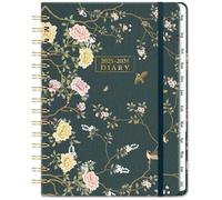 Academic Diary 2025-2026 - A5 Diary 2025-2026 Week to View, Runs from August 2025 to July 2026, with Beautiful Hardover and Twin-wrie Binding - Green, 21.5 x 15.5 x 1.5 cm