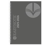 Academic Diary 2025-2026 A5 Week to View - Wiro Bound Durable Poly Covers Mid Year Planner - Runs July 2025 to August 2026 - University, College & School Organiser for Students & Teachers (Grey)