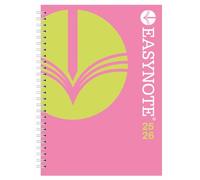 Academic Diary 2025-2026 A5 Week to View - Wiro Bound Durable Poly Covers Mid Year Planner - Runs July 2025 to August 2026 - University, College & School Organiser for Students & Teachers (Pink)