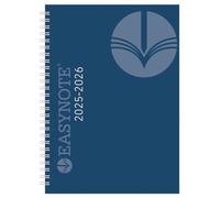 Academic Diary 2025-2026 A5 Week to View - Wiro Bound Durable Poly Covers Mid Year Planner - Runs July 2025 to August 2026 - University, College & School Organiser for Students & Teachers (Navy Blue)