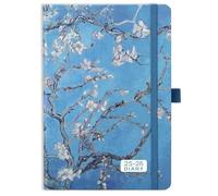 Academic Diary 2025-2026 - Diary 2025-2026 A5 Week to View from August 2025 to July 2026, Perfect Diary for Your Daily Planner, 21.3 x 14.7 x 1.6 cm, apricot flower